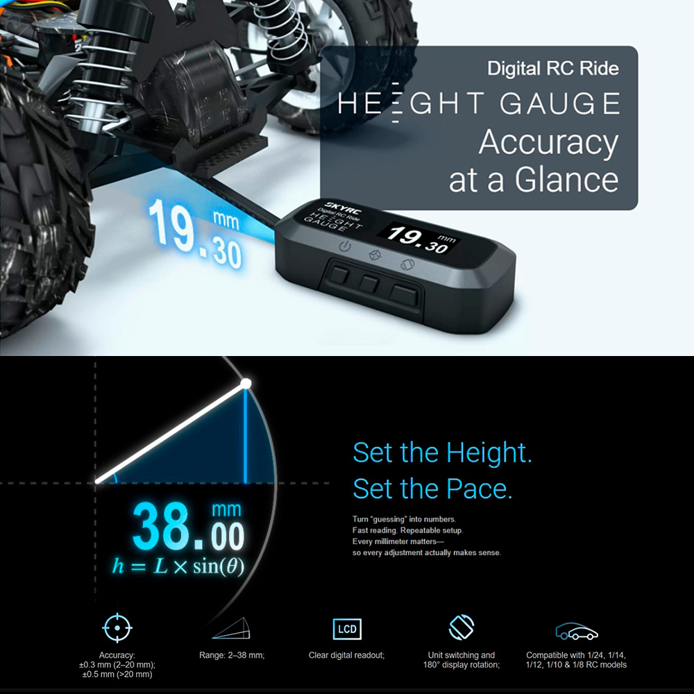 SkyRC RC Ride Height Gauge Dig - Fpv Drone Tool Kit review and price